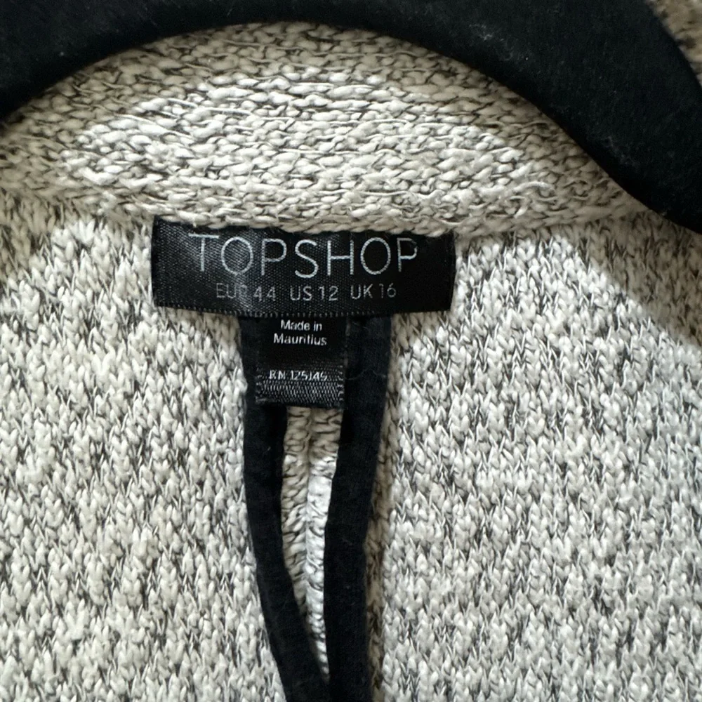 Topshop Black and Gray Knit Cardigan